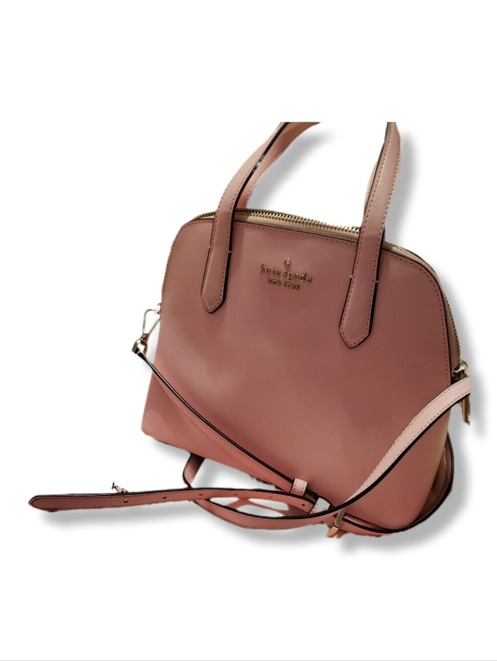 kate spade pink leather dome satchel